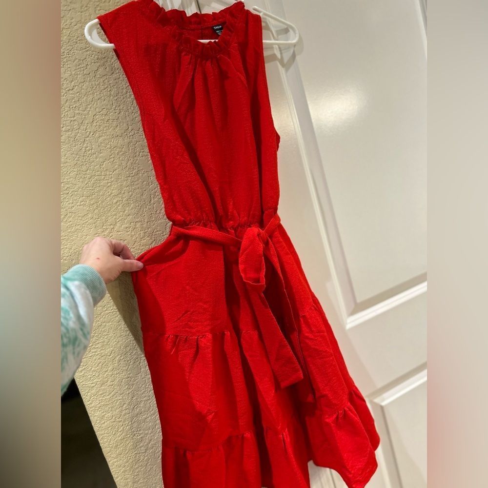 Red sleeveless Shein dress size Large